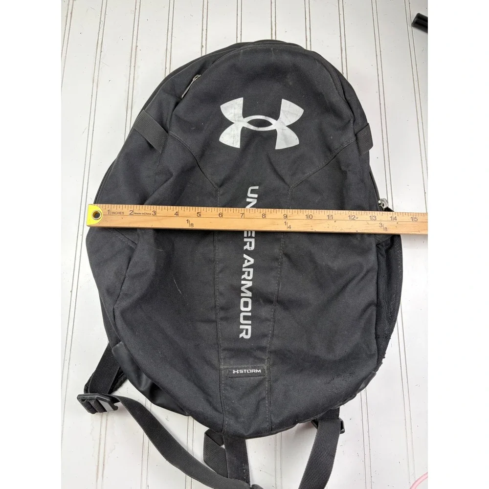 Under Armour Hustle Lite Black UA Storm Water Resistant Laptop Backpack Bag Mens